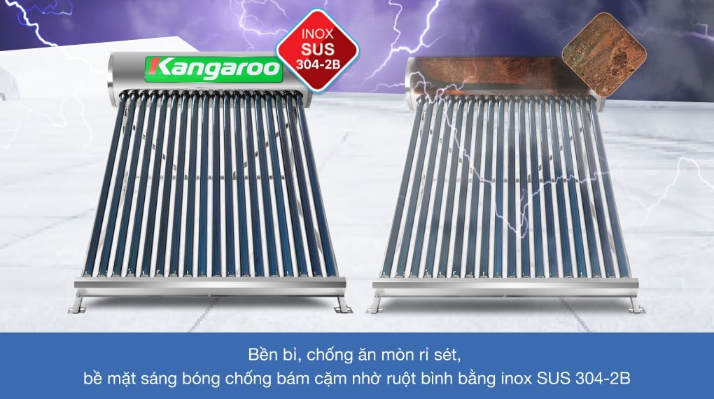 Máy nước nóng năng lượng mặt trời Kangaroo 180 lít GD1818