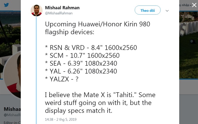 Mishaal Rahman chia sẻ thông tin về hai smartphone và hai tablet mới của Huawei Mishaal Rahman chia sẻ thông tin về hai smartphone và hai tablet mới của Huawei