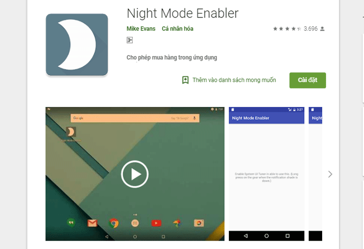 Tải về ứng dụng Night Mode Enabler trên CH Play