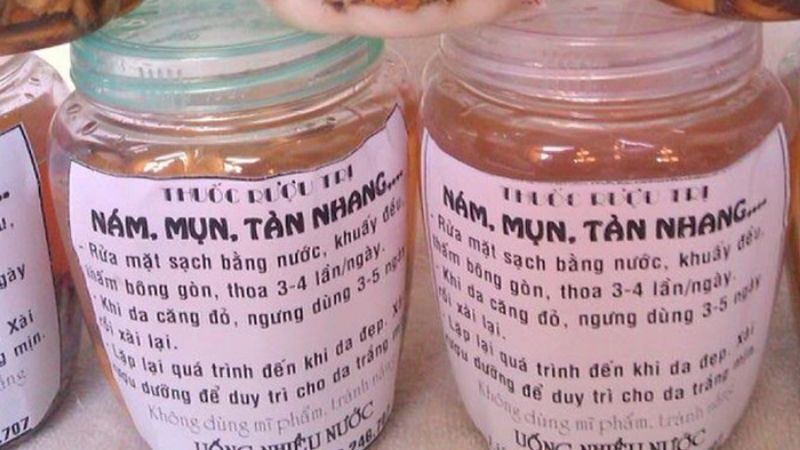 Rượu thuốc trị mụn có hại không?