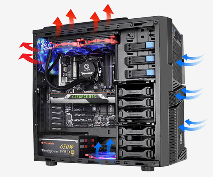 Hướng dẫn chi tiết các bước tự lắp ráp máy tính (build PC) tại nhà > Lắp quạt tản nhiệt sao cho tối ưu lượng khí nhất.