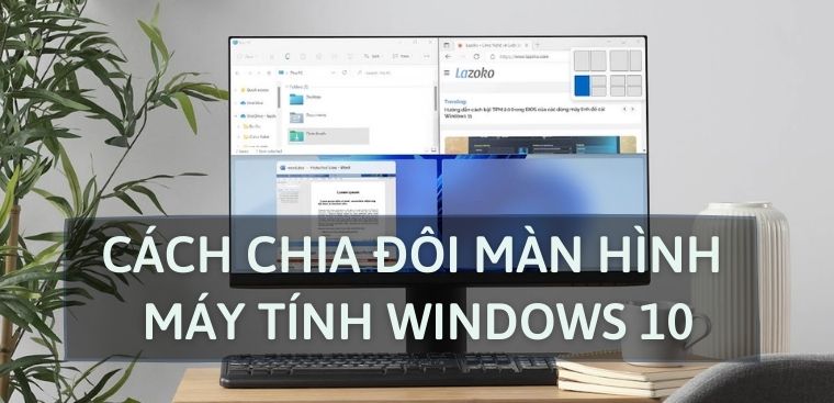 Chia đôi màn hình máy tính Windows 10: Sử dụng tính năng chia đôi màn hình trên Windows 10, bạn có thể dễ dàng làm việc trên hai ứng dụng cùng lúc mà không phải chuyển đổi liên tục. Công việc của bạn sẽ được giải quyết nhanh chóng hơn và hiệu quả hơn bao giờ hết.