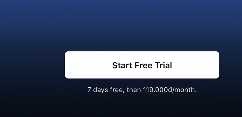 Chọn Start Free Trial
