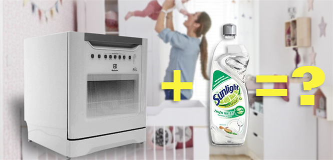 Nước rửa chén dùng cho máy rửa chén được không? Dùng có sao không?