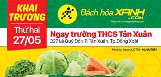 Siêu thị Bách hoá XANH 327 Lê Quý Đôn khai trương 27/05/2019
