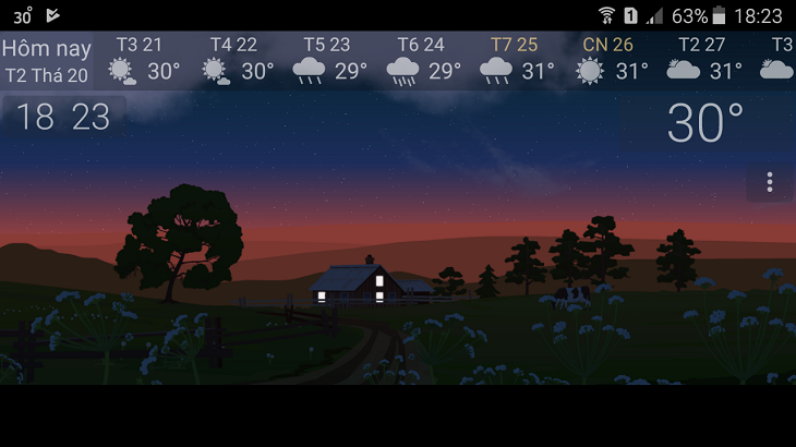 Kho hình nền thời tiết đẹp cho Android