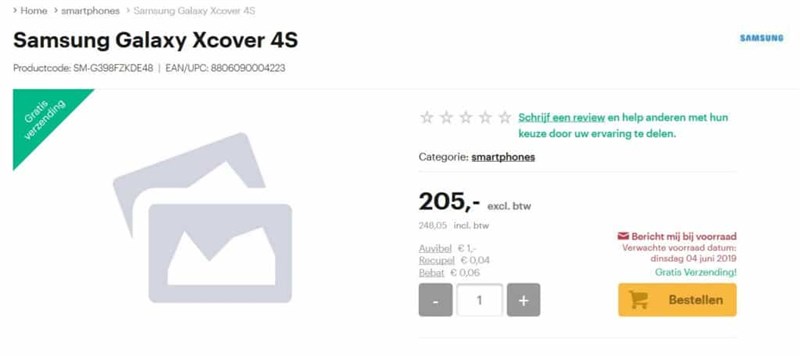 Smartphone siêu bền Samsung Xcover 4S sắp trình làng