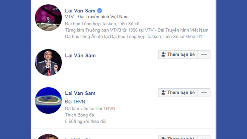 tài khoản giả mạo