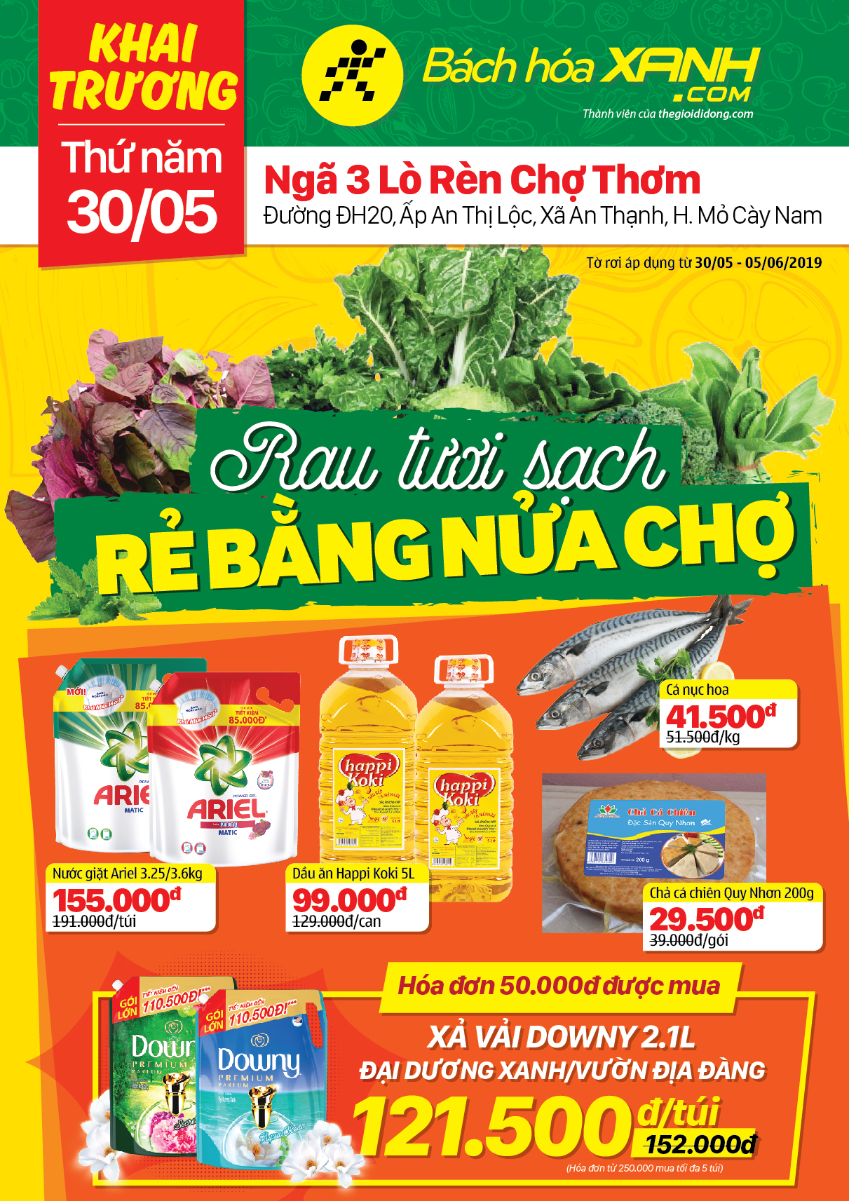 Siêu thị Bách hoá XANH Đường ĐH 20 khai trương 30/05/2019 Siêu thị Bách hoá XANH Đường ĐH 20 khai trương 30/05/2019