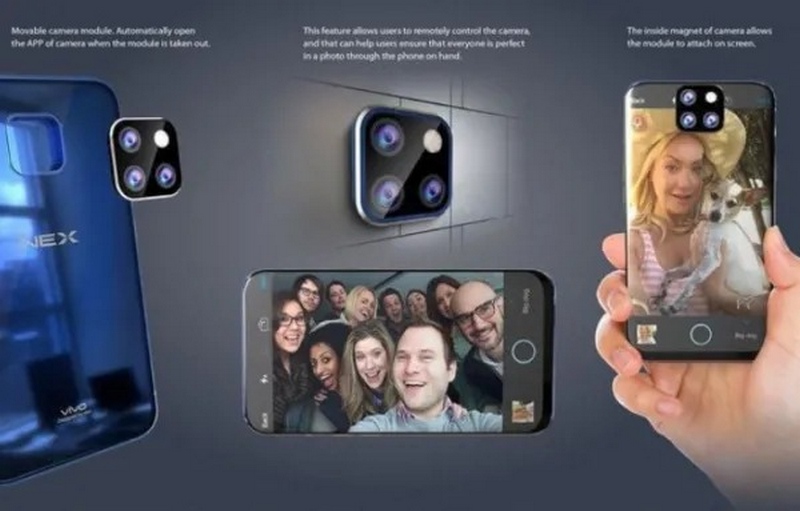 Vivo NEX 2 sẽ được trang bị camera sau dưới dạng module, có thể tháo rời Vivo NEX 2 sẽ được trang bị camera sau dưới dạng module, có thể tháo rời