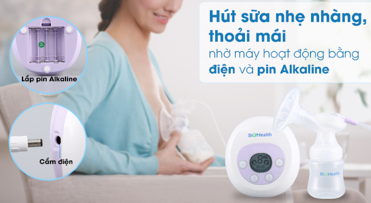 Máy hút sữa điện đơn BioHealth AE Basic hút sữa nhẹ nhàng, hạn chế tắc tia sữa cho mẹ