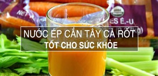 Vòng eo thon gọn với mỗi ngày 1 ly nước ép cần tây cà rốt