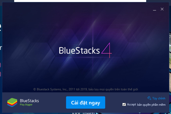 Cài đặt ứng dụng BlueStacks