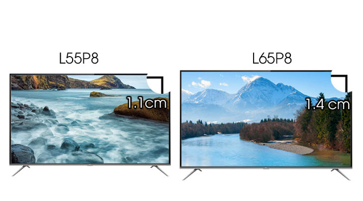 Đánh giá Android tivi TCl P8 > Viền màn hình 