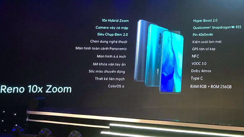 Trên tay OPPO Reno 10x Zoom ra mắt tại Việt Nam