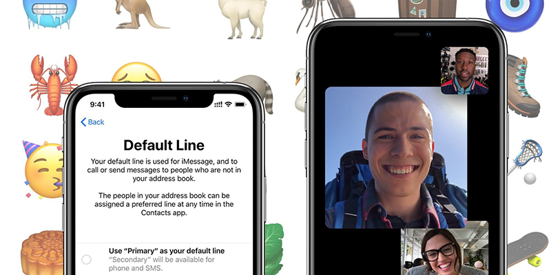 FaceTime, iMessage 2 sim
