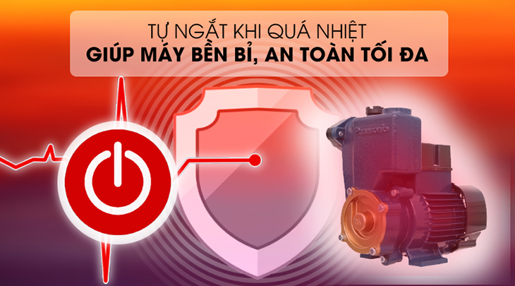 Máy bơm nước Panasonic của nước nào? Có tốt không? Có nên mua không? > tự động tắt khi áp lực nước trong ống lớn