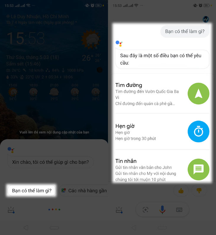 Tìm hiểu về trợ lý ảo Google Assistant > Hẹn giờ, gửi tin nhắn bằng Trợ lý ảo Google Assistant