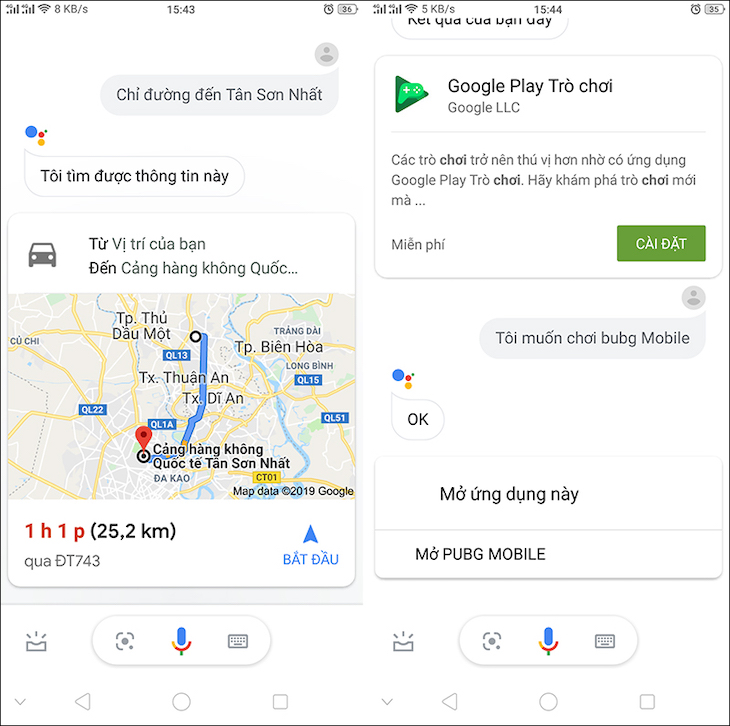 Tìm đường bằng Trợ lý ảo Google Assistant