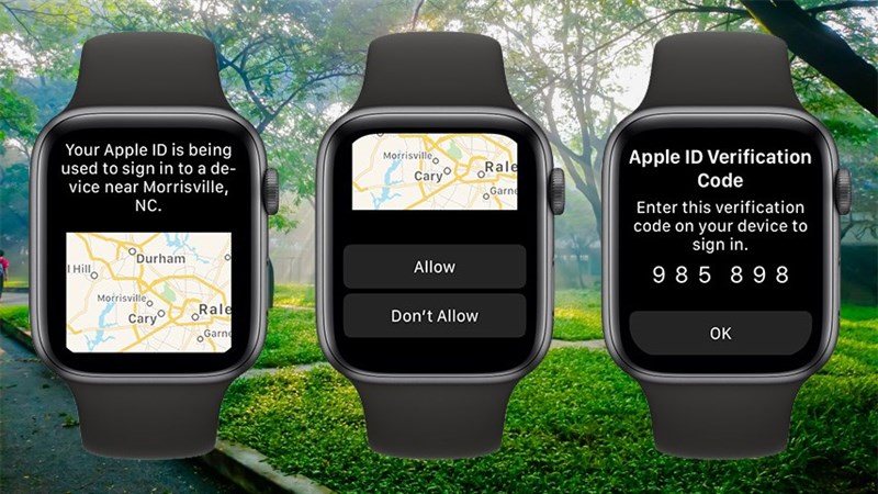 Apple Watch sẽ hiển thị mã xác minh Apple ID trên watchOS 6