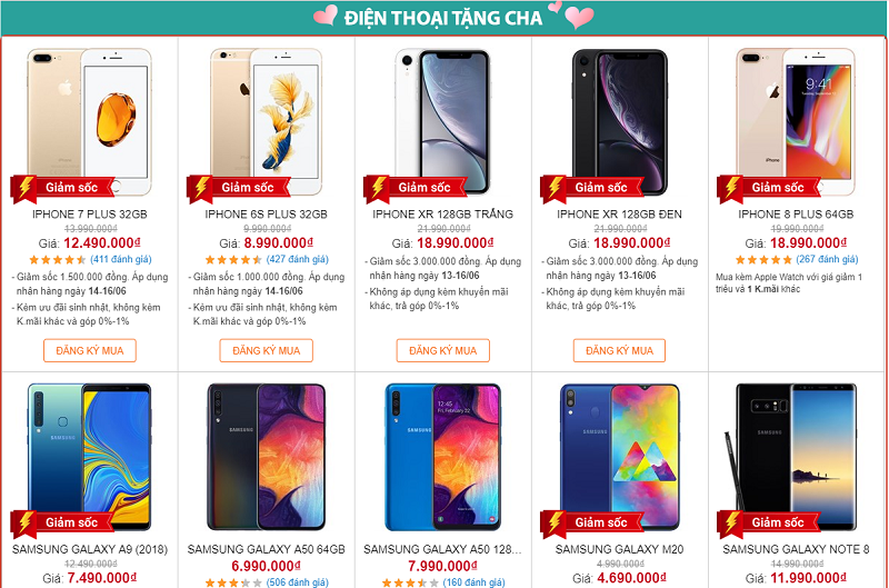 Khuyến mãi Ngày của cha