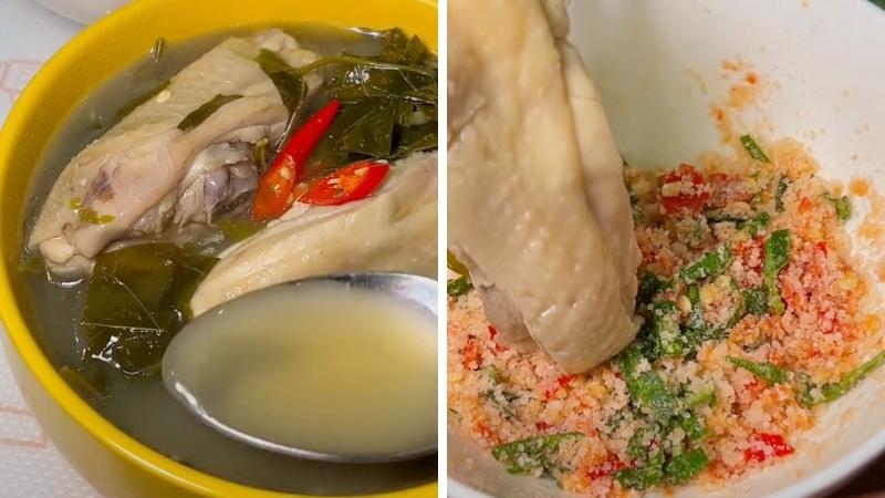 Canh gà lá giang thơm lừng, nóng hổi