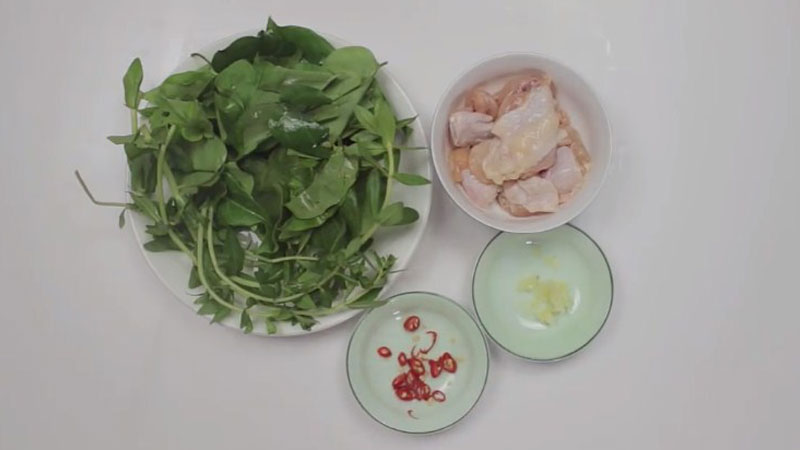 Nguyên liệu nấu canh gà lá giang Nguyên liệu nấu canh gà lá giang