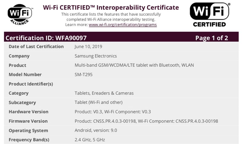 Thêm một model Galaxy Tab A (2019) sắp ra mắt, dùng chip Snapdragon 429 Thêm một model Galaxy Tab A (2019) sắp ra mắt, dùng chip Snapdragon 429