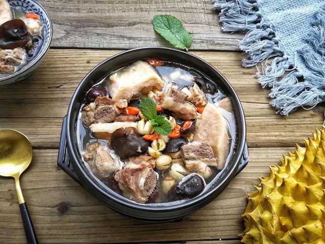 Durian shell stew soup