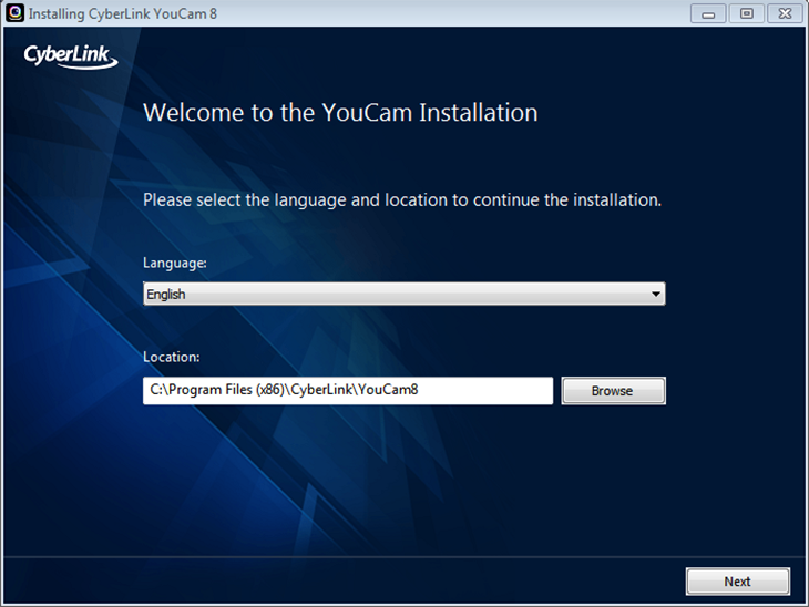 Cài đặt phần mềm camera Cyberlink YouCam trên windows 7.