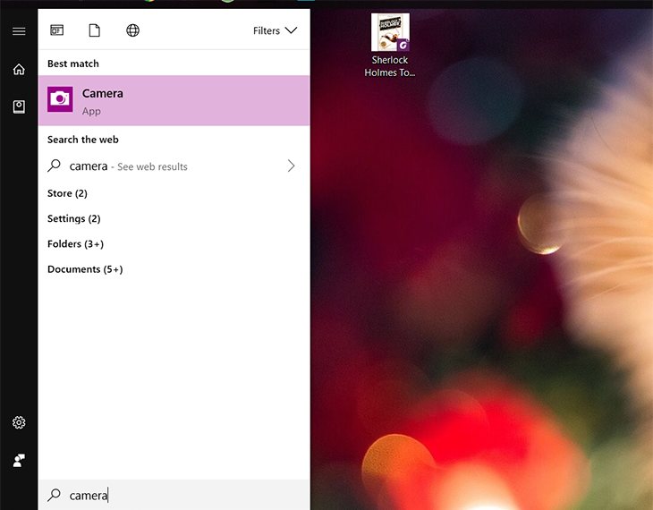 open camera app in windows 7