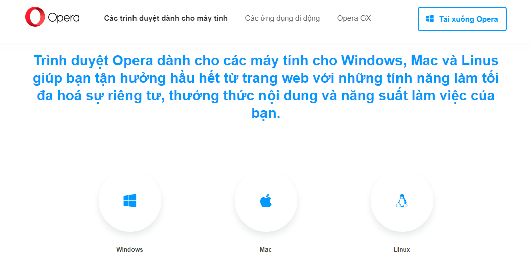 Hướng dẫn cách tải trình duyệt Opera Mini cho điện thoại Android, iPhone và máy tính > Tải xuống file cài đặt của Opera Mini