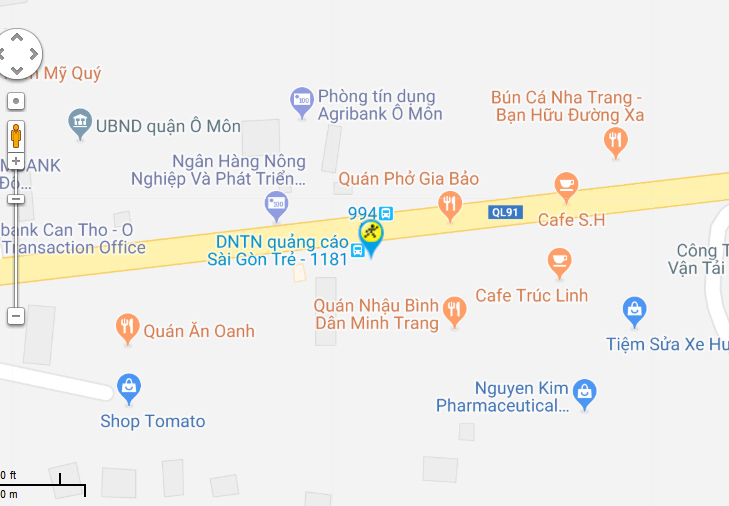 Bản đồ Siêu thị Điện máy XANH Châu Văn Liêm, Ô Môn, Cần Thơ