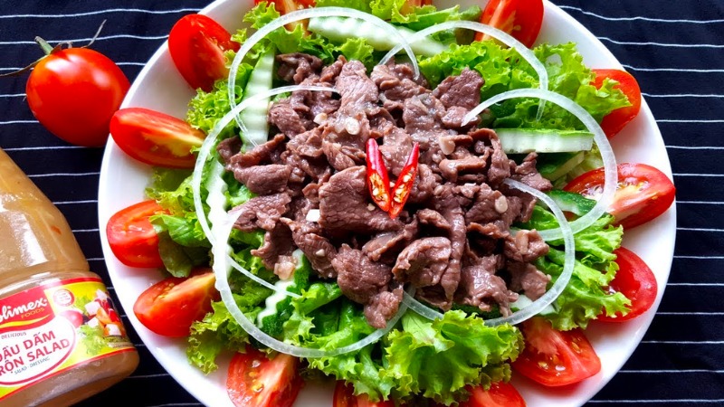 Thịt Bò Trộn Xà Lách: Cách Làm Salad Trộn Thịt Bò Ngon