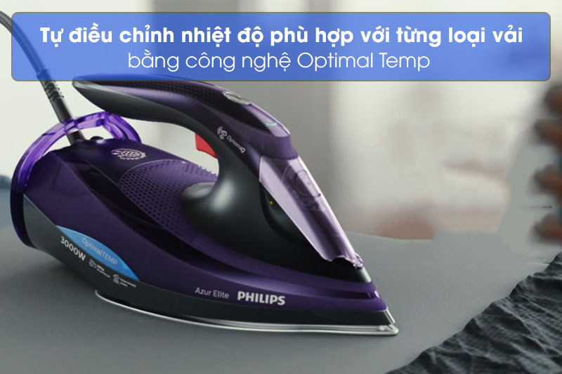 Các tiện ích nổi bật của bàn ủi Philips > Công nghệ Optimal TEMP