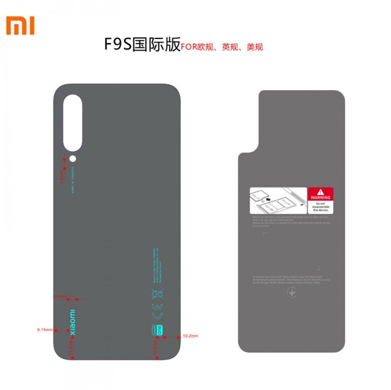 Sơ đồ mặt sau của smartphone Android One sắp ra mắt của Xiaomi - được cho Mi A3 Sơ đồ mặt sau của smartphone Android One sắp ra mắt của Xiaomi - được cho Mi A3