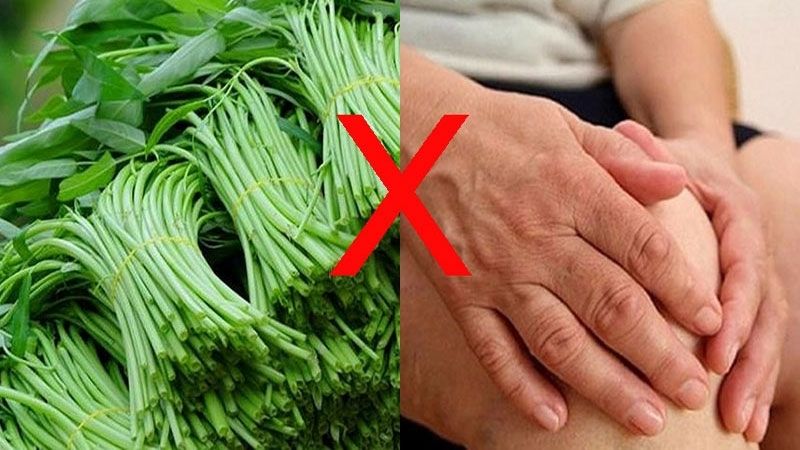 Những người bệnh về da, bệnh gout không nên ăn rau muống