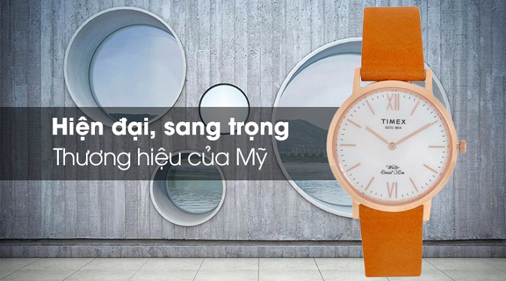 Đồng hồ Nữ Timex TWEL12605E có thiết kế hiện đại, thanh lịch dành cho nhân viên văn phòng