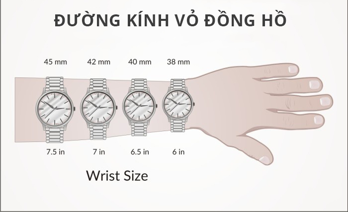 Đường kính mặt đồng hồ 