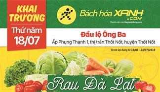 Cửa hàng Bách hoá XANH Ấp Phụng Thạnh 1 khai trương 18/7/2019