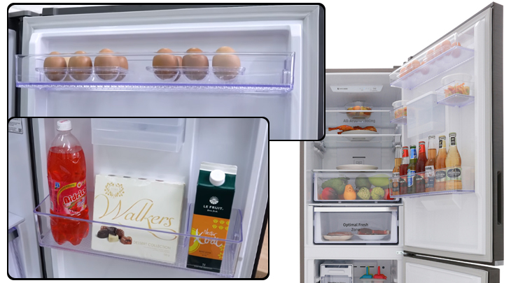 Đánh giá tổng quan tủ lạnh Samsung Inverter 307 lít RB30N4180B1/SV > Khay đựng trên cửa tủ - Tủ lạnh Samsung Inverter 307 lít RB30N4180B1/SV