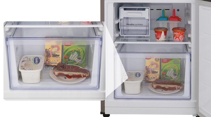 Đánh giá tổng quan tủ lạnh Samsung Inverter 307 lít RB30N4180B1/SV > Ngăn trữ đông - Tủ lạnh Samsung Inverter 307 lít RB30N4180B1/SV