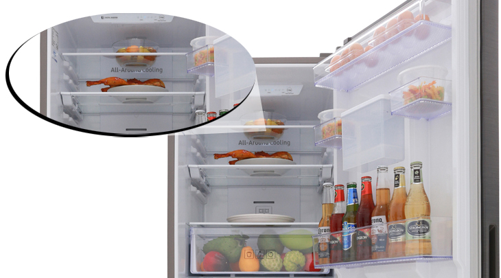 Đánh giá tổng quan tủ lạnh Samsung Inverter 307 lít RB30N4180B1/SV > Ngăn mát tủ lạnh - Tủ lạnh Samsung Inverter 307 lít RB30N4180B1/SV