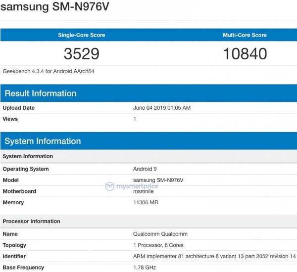 Hai phiên bản Galaxy Note 10 dùng chip khác nhau cùng xuất hiện trên Geekbench