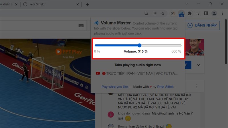 Cách chỉnh âm lượng từng tab trên Chrome