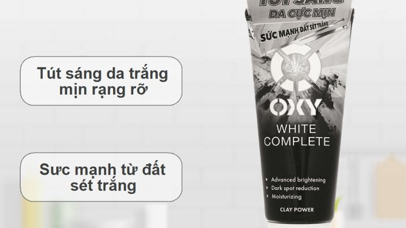 Sữa rửa mặt trắng da OXY White Complete