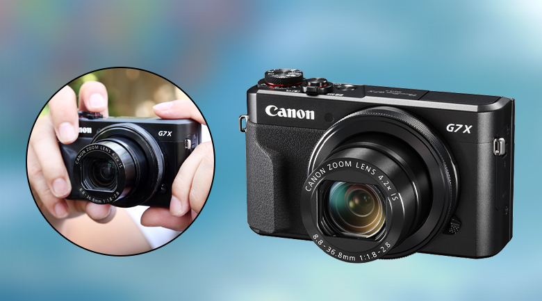 Máy ảnh Compact Canon Powershot G7X Mark II được trang bị cảm biến 1 inch