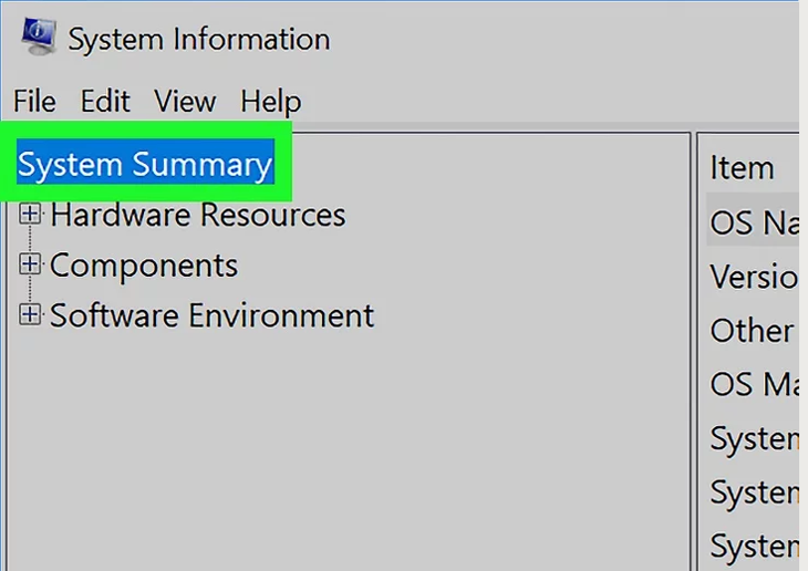 Cách kiểm tra Windows của bạn là 32 bit hay 64 bit > Nhấp vào lệnh System Summary