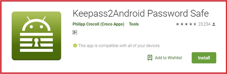 Keepass2android Password Safe