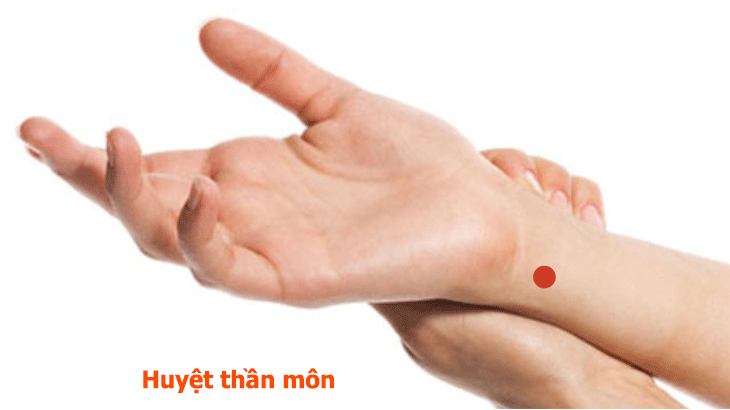 Huyệt thần môn nơi cổ tay